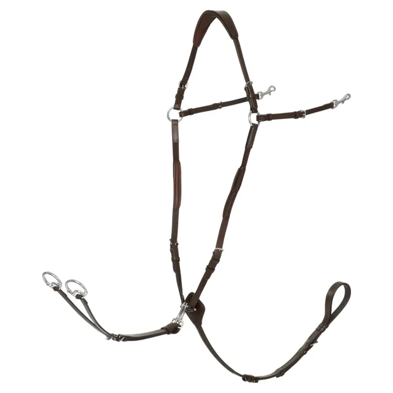 LeMieux Breastplate with Detachable Martingale - Brown/Silver