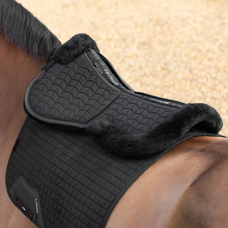 LeMieux Merino ProSorb 2 Pocket Half Pad - Black/Black-1