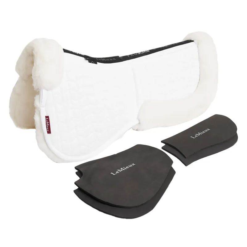 LeMieux Merino ProSorb 2 Pocket Half Pad - White/White-1