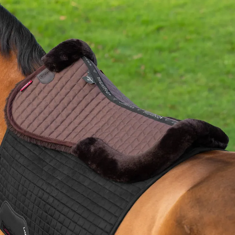 LeMieux Merino Half Pad - Brown/Brown-1