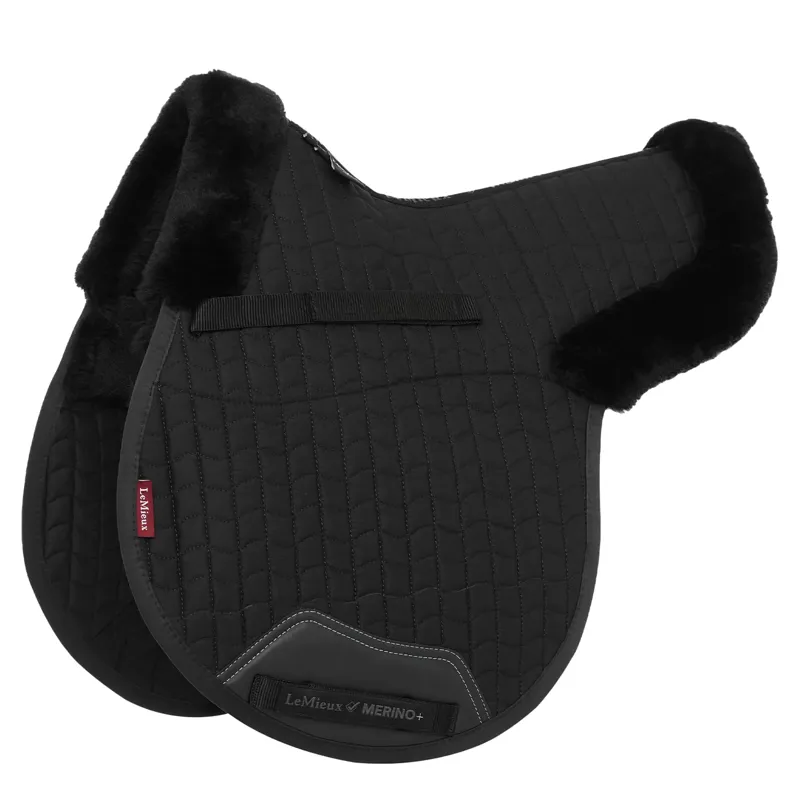 LeMieux Merino Half Lined GP Numnah - Black/Black