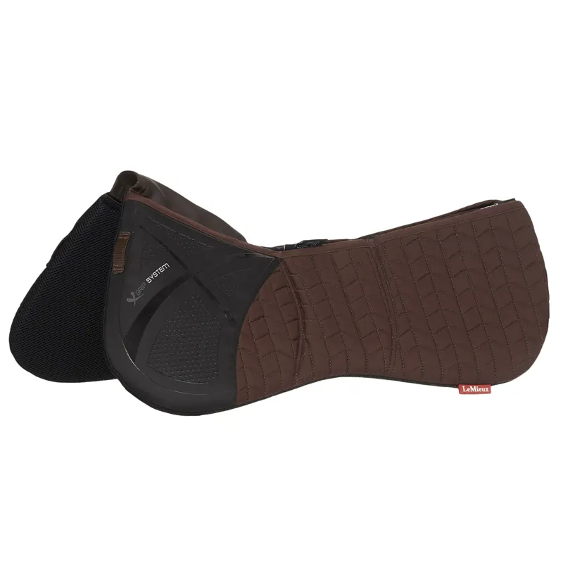 LeMieux ProSorb Plain 3 Pocket Quilted Half Pad - Brown Medium