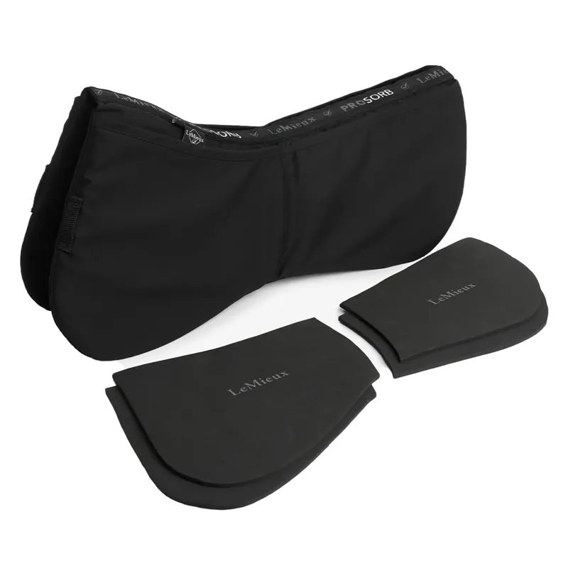 LeMieux ProSorb Plain 2 Pocket Half Pad - Black-1