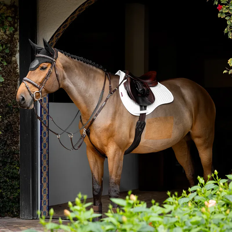 LeMieux ProSorb Plain 2 Pocket GP Square - White-1