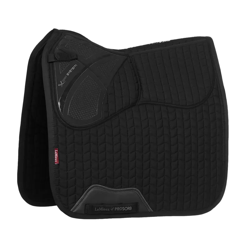 LeMieux ProSorb Plain 2 Pocket Dressage Square - Black