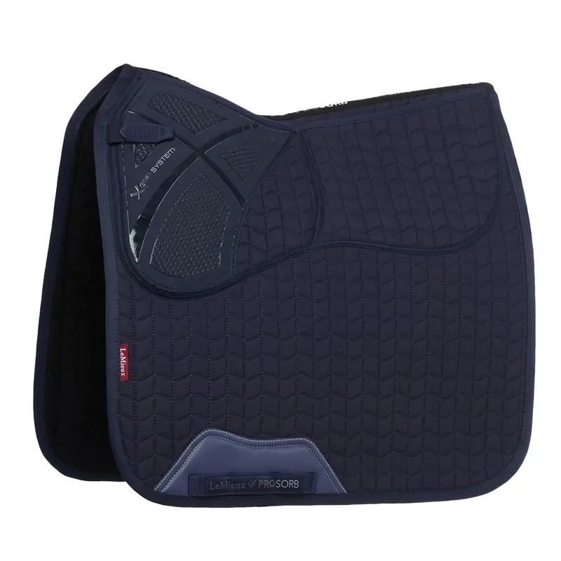 LeMieux ProSorb Plain 2 Pocket Dressage Square - Navy