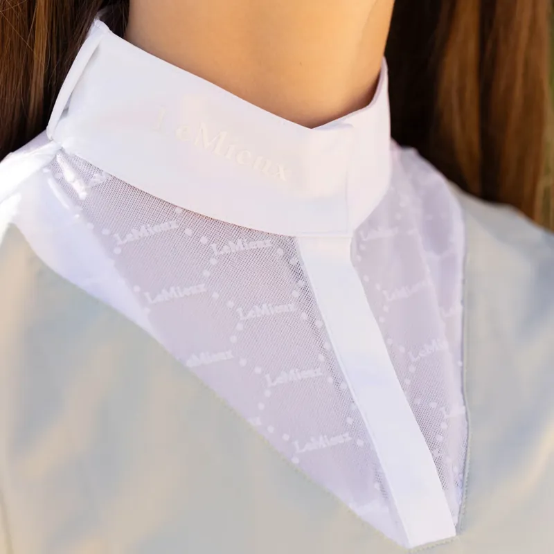 LeMieux Young Rider Eva Short Sleeve Show Shirt - Pistachio-3