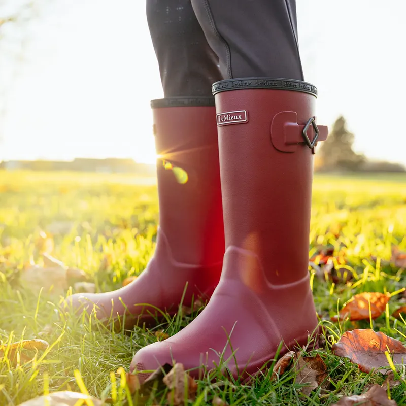 LeMieux Young Rider Ultra Stride Neoprene Lined Wellies - Ember-4