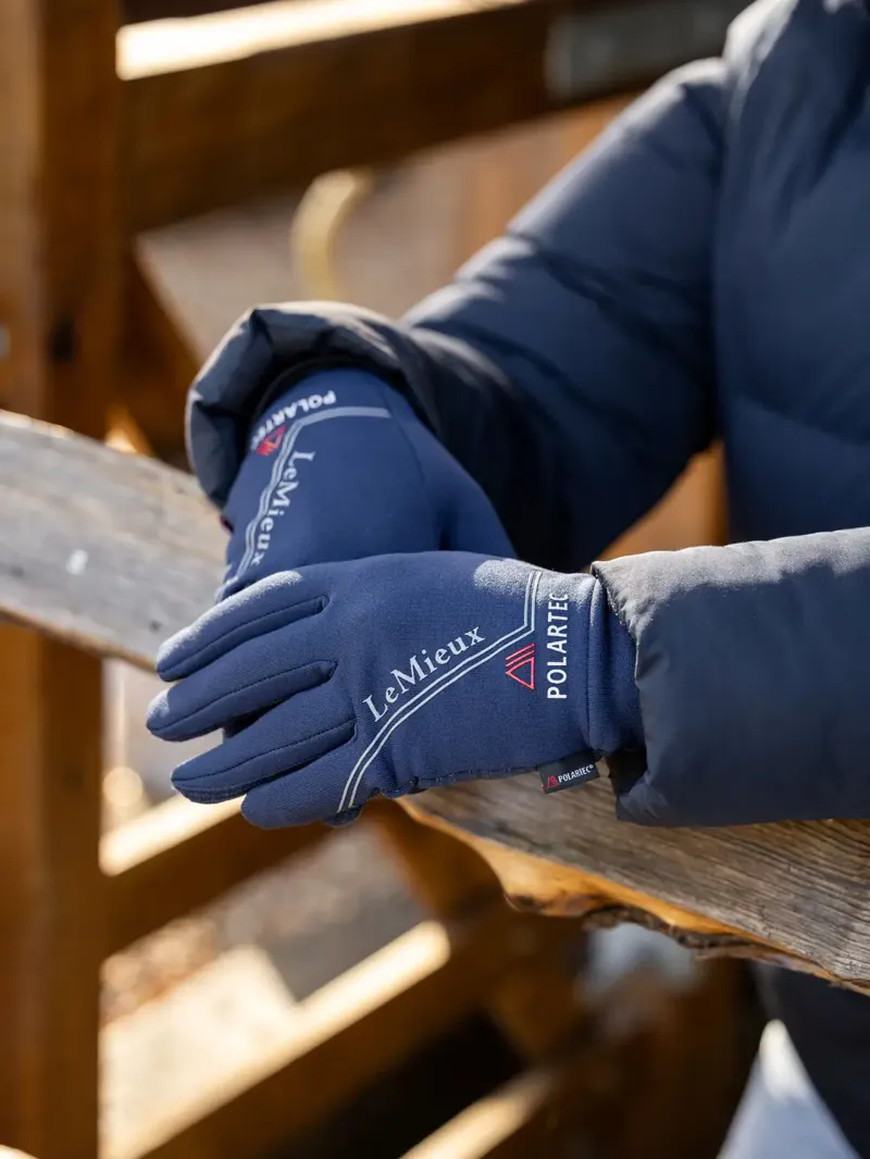 Lemieux Polartec Gloves - Navy-1