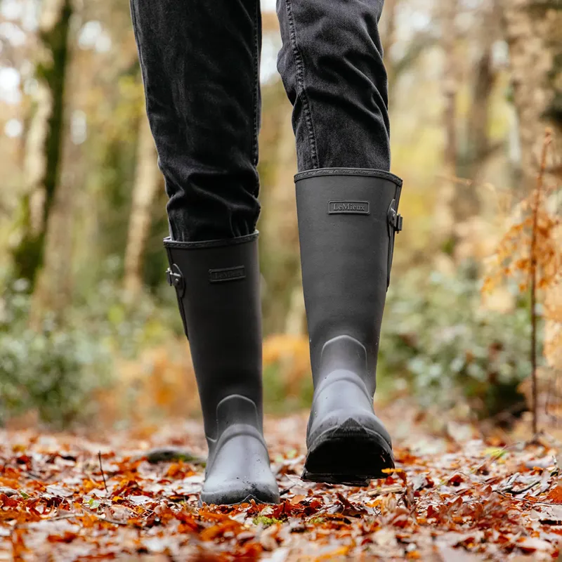 LeMieux Mens Ultra Stride Neoprene Lined Wellington Boots - Black-6