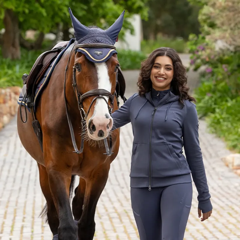 LeMieux Tabi Tech Zip Through Hoodie - Dusk Blue-6