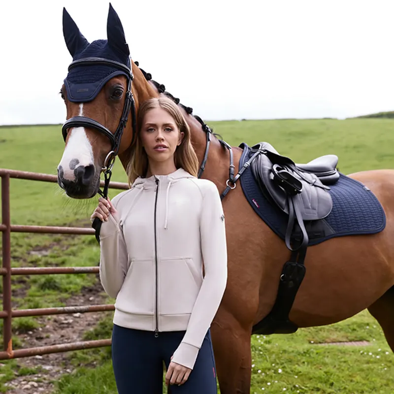 LeMieux Tabi Tech Zip Through Hoodie - Stone-7