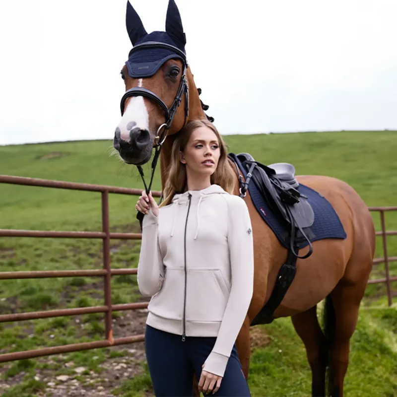 LeMieux Tabi Tech Zip Through Hoodie - Stone-5