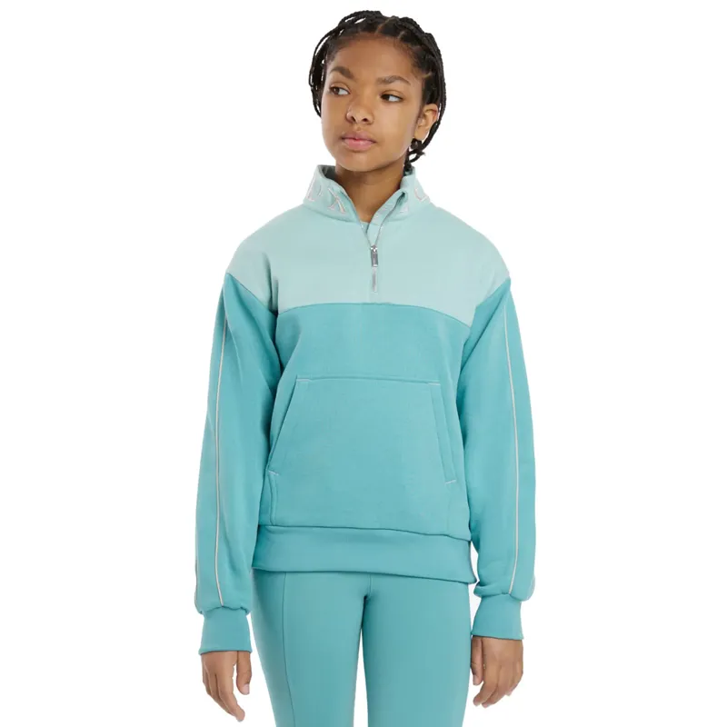 LeMieux Young Rider Kate Quarter Zip Sweat - Lagoon