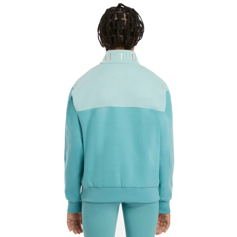 LeMieux Young Rider Kate Quarter Zip Sweat - Lagoon-2