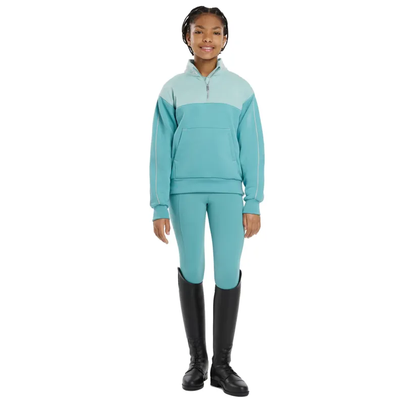 LeMieux Young Rider Kate Quarter Zip Sweat - Lagoon-5
