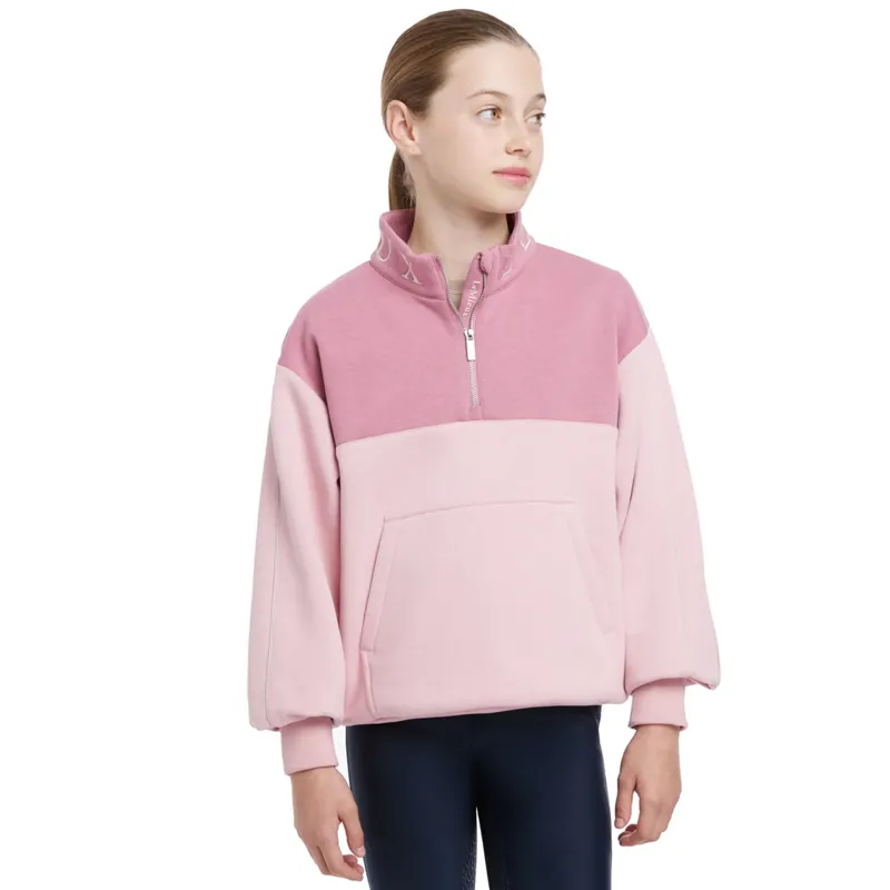 LeMieux Young Rider Kate Quarter Zip Sweat - Blossom-2