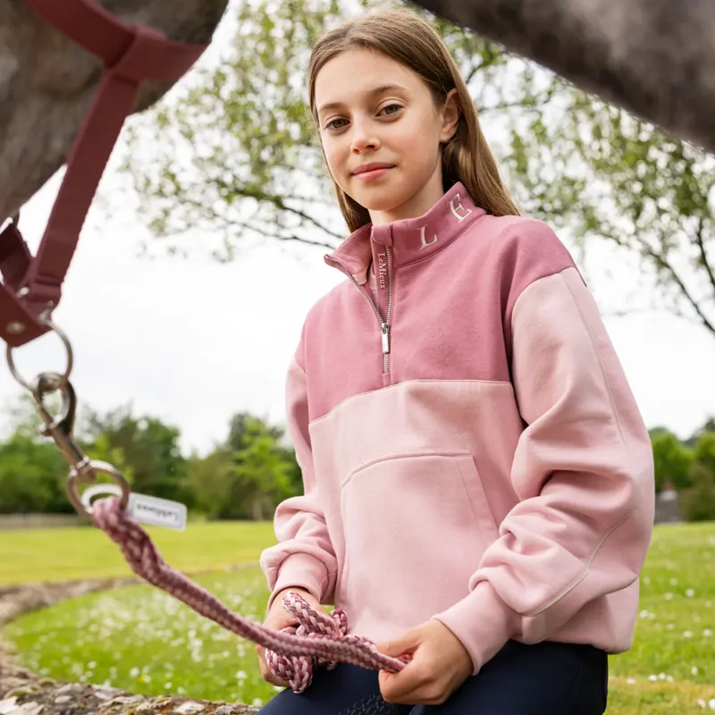 LeMieux Young Rider Kate Quarter Zip Sweat - Blossom-6