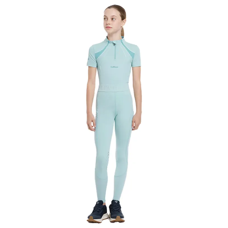 LeMieux Young Rider Lizzie Mesh Legging - Aqua-4