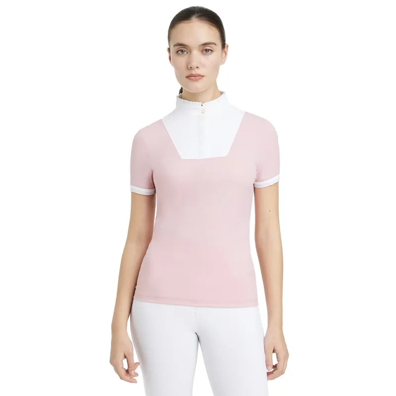 LeMieux Sophia Short Sleeve Pleated Show Shirt - Blossom-1
