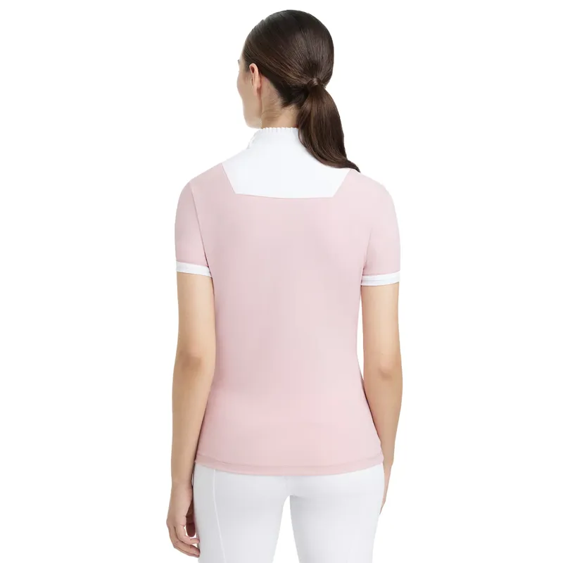 LeMieux Sophia Short Sleeve Pleated Show Shirt - Blossom-2