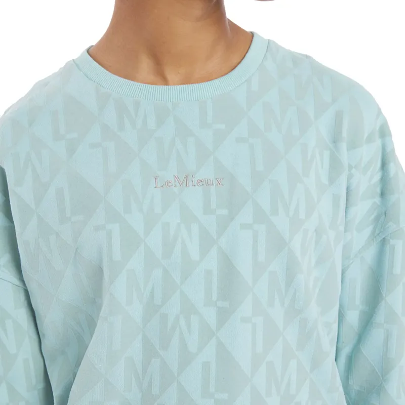 LeMieux Young Rider Clea Crew Sweat - Aqua-2