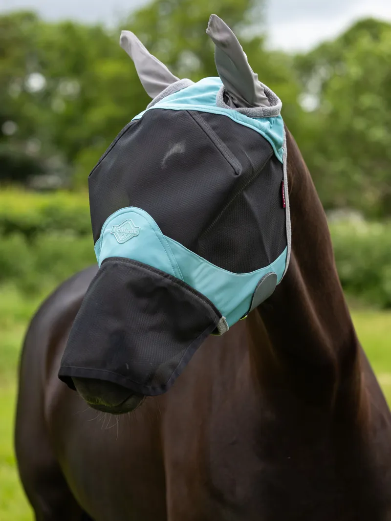 LeMieux Visor-Tek Full Fly Mask - Lagoon-1