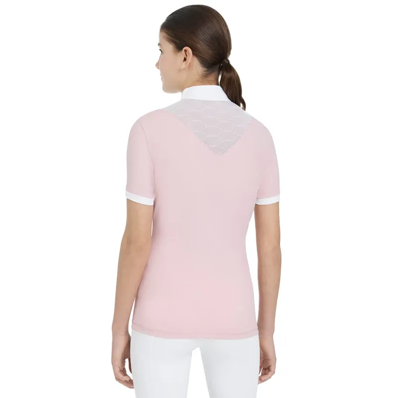 LeMieux Young Rider Eva Short Sleeve Show Shirt - Blossom-2