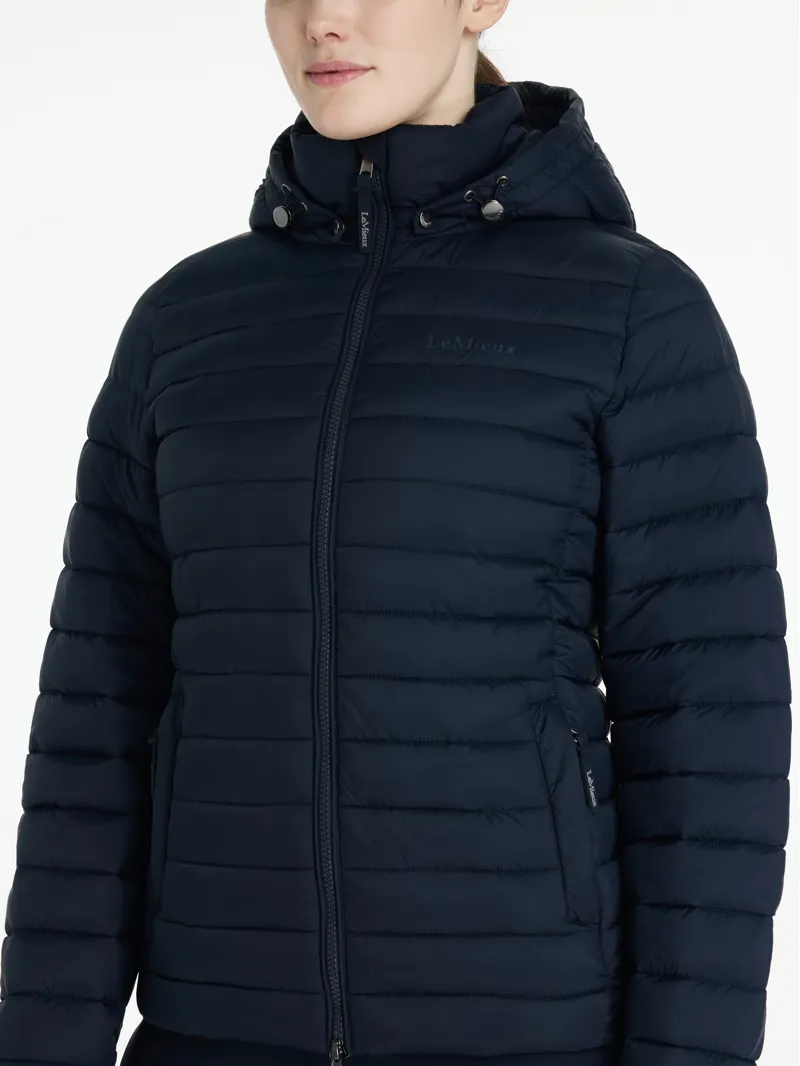 LeMieux Rose Hooded Insulated Puffer Jacket - Navy-3