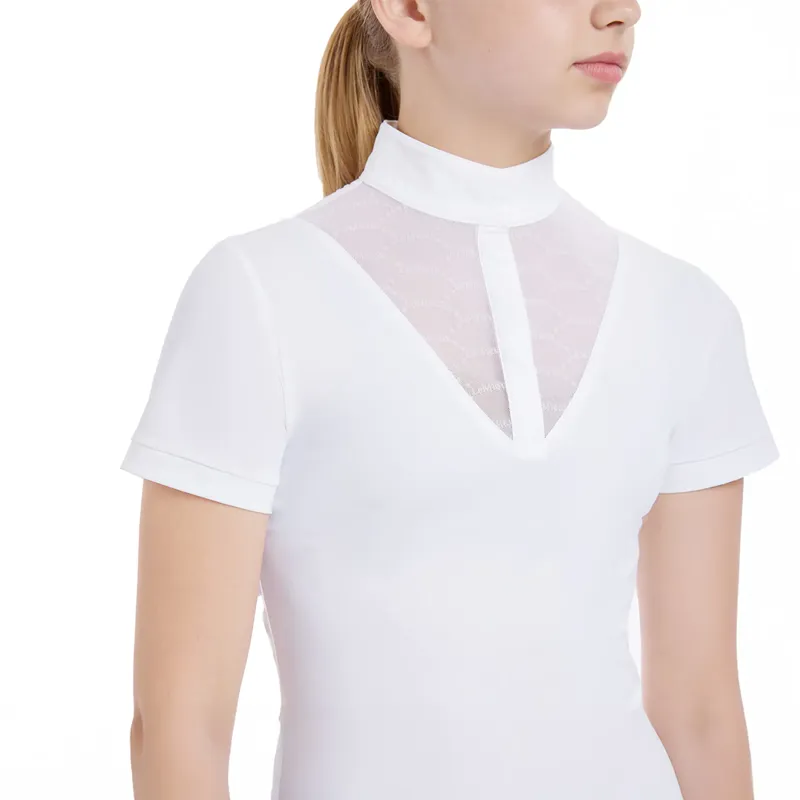 LeMieux Young Rider Eva Short Sleeve Show Shirt - White-3