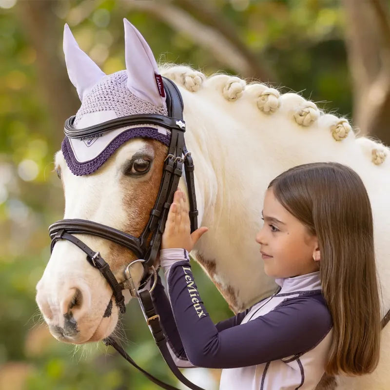 LeMieux Classic Fly Hood  - Lilac-2