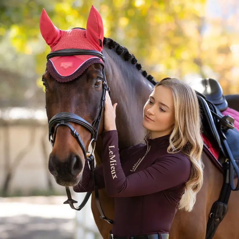 LeMieux Loire Fly Hood  - Cranberry-2