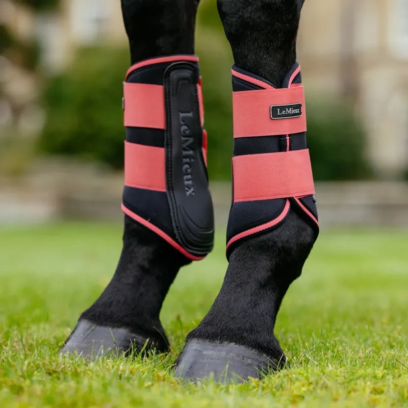 LeMieux Grafter Brushing Boots - Cranberry-2