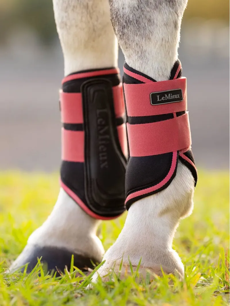 LeMieux Mini Grafter Brushing Boots - Cranberry-2