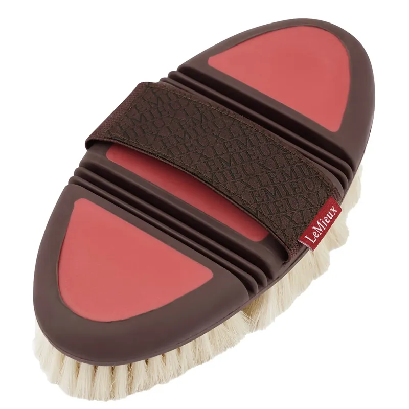 LeMieux Flexi Goat Hair Body Brush - Cranberry