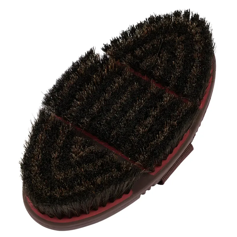 LeMieux Flexi Horse Hair Body Brush - Cranberry-1