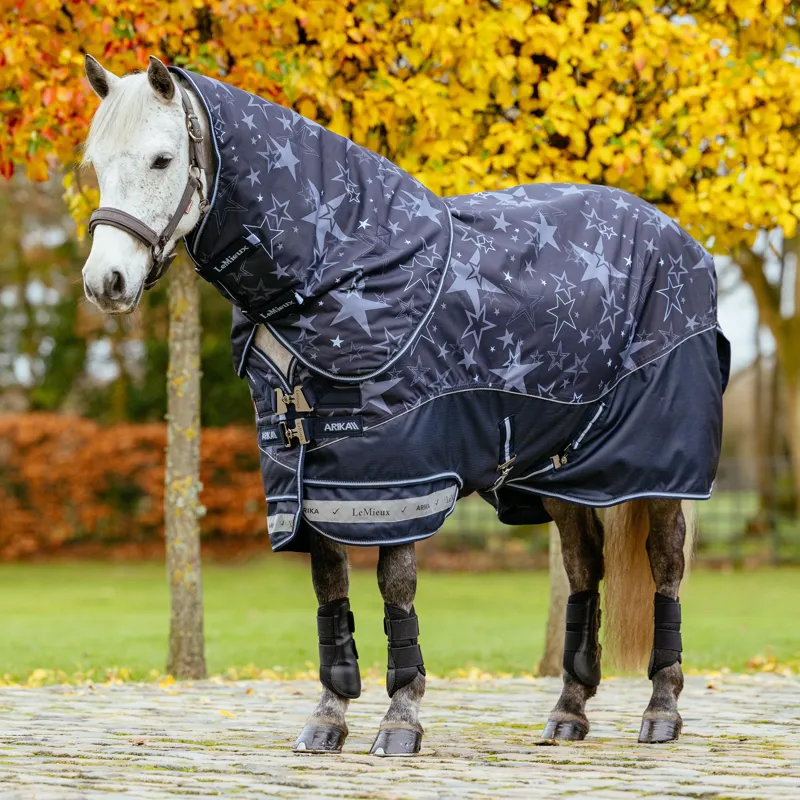 LeMieux Arika Star 100g Turnout Rug - Navy