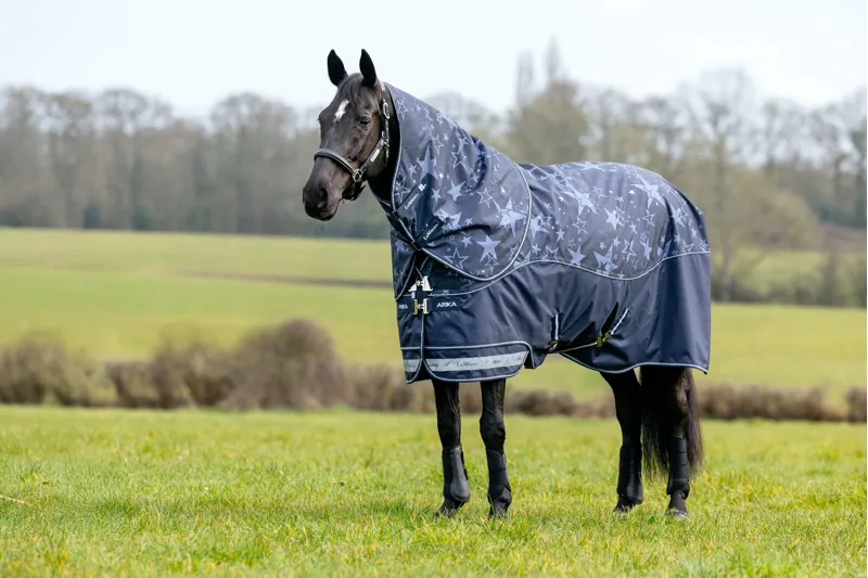 LeMieux Arika Star 0g Turnout Rug - Navy-2