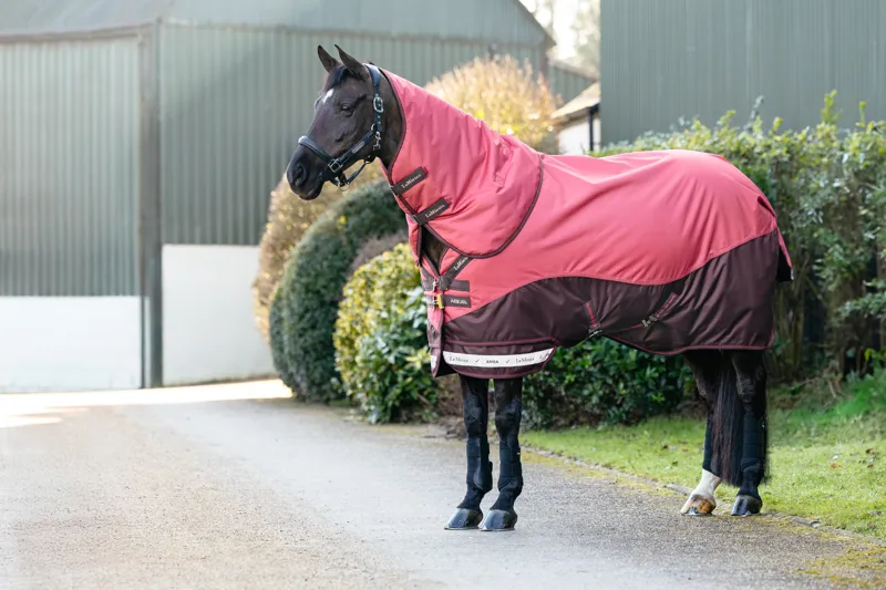 LeMieux Arika Ripstop 0g Turnout Rug - Cranberry-2