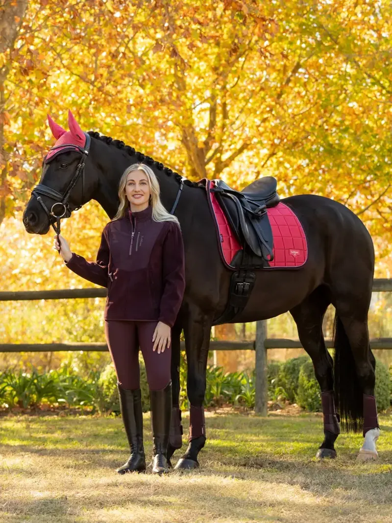 Lemieux Loire Classic Dressage Square - Cranberry-2