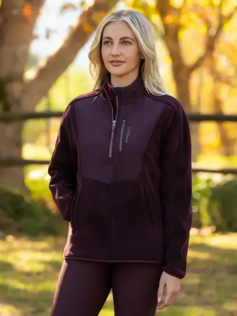 LeMieux Clara Hybrid Fleece - Damson-3