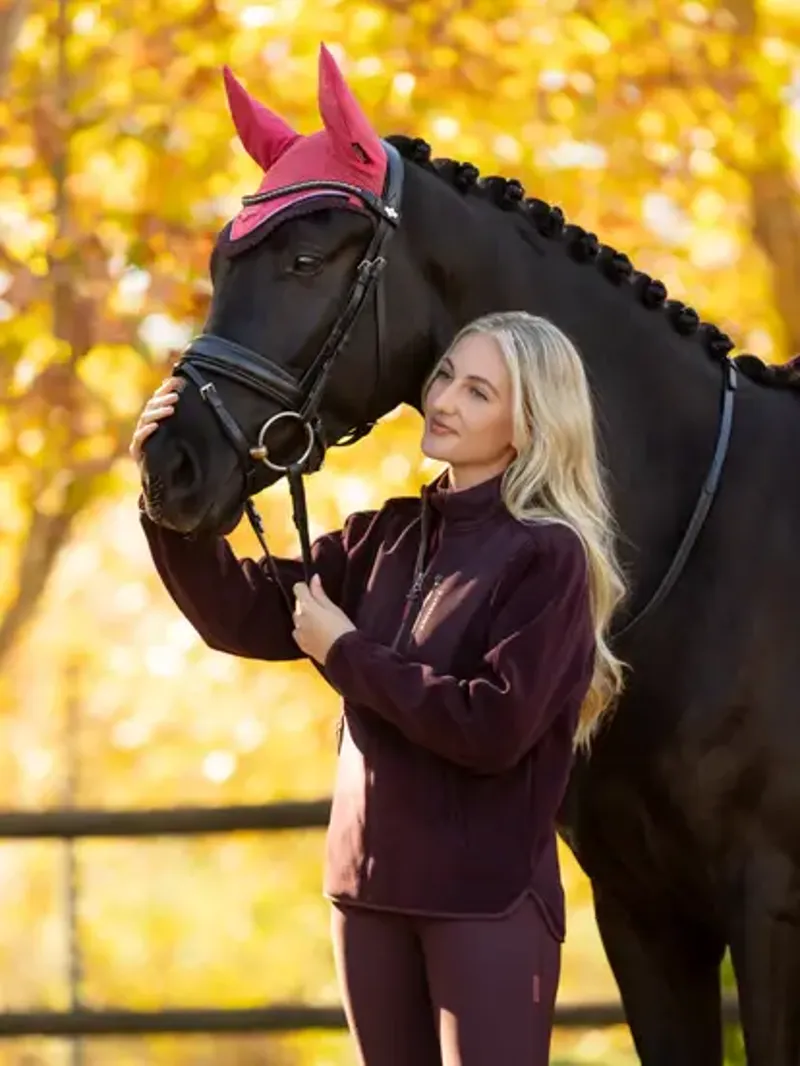 LeMieux Clara Hybrid Fleece - Damson-4