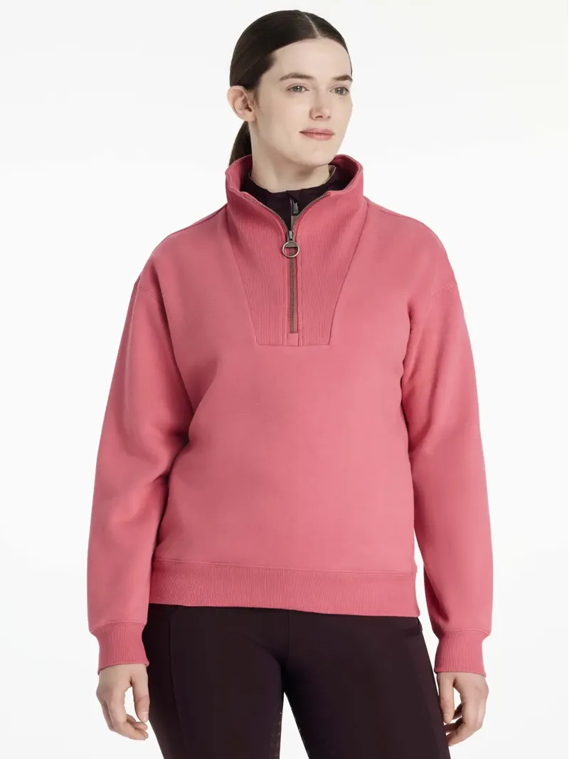 LeMieux Keira Quarter Zip Sweat - Cranberry-1