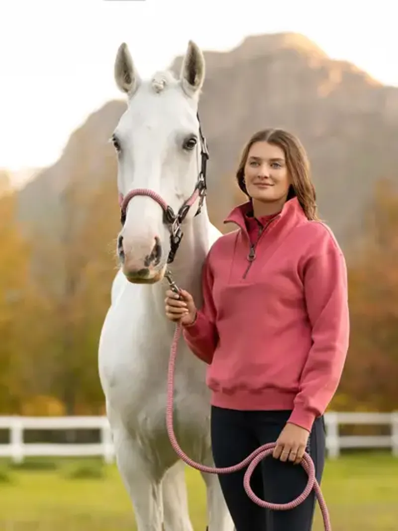 LeMieux Keira Quarter Zip Sweat - Cranberry-4