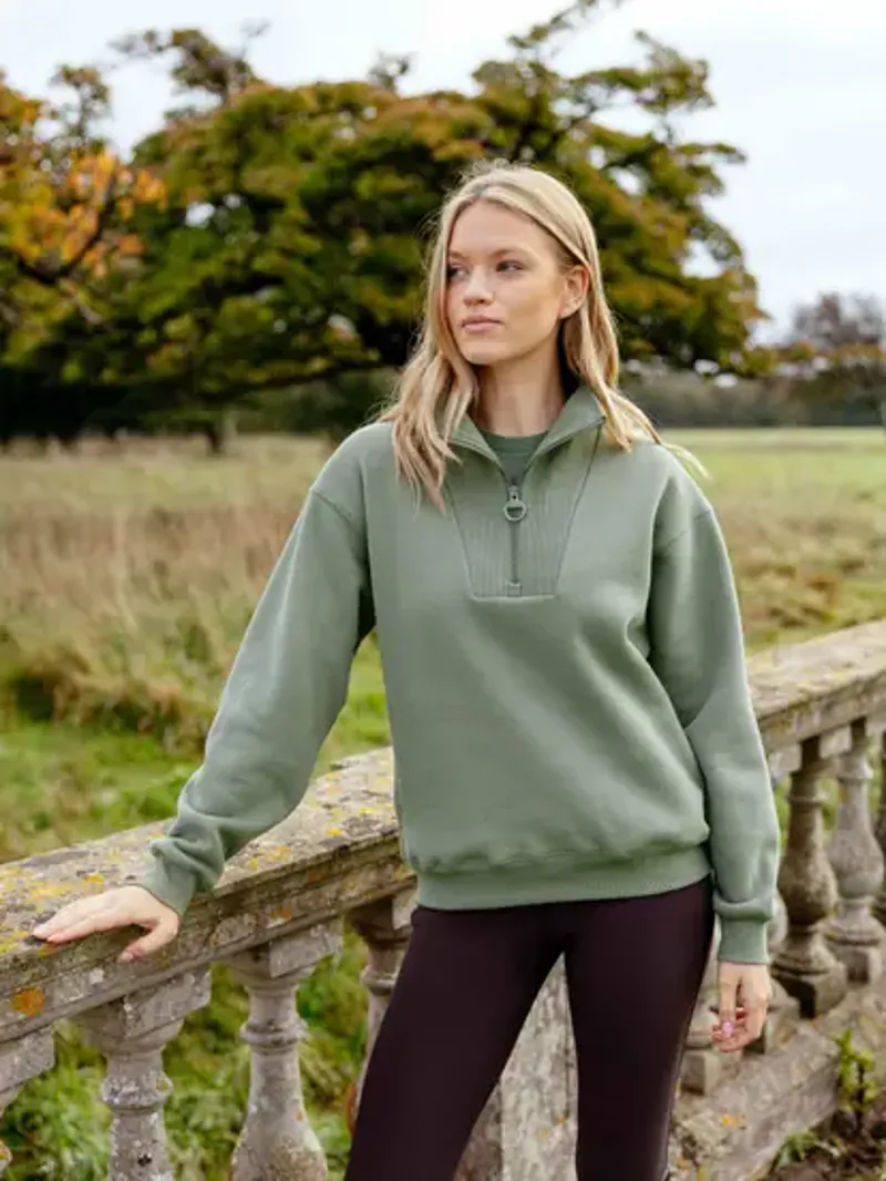 LeMieux Keira Quarter Zip Sweat - Rosemary-4