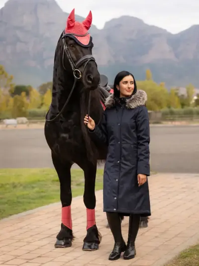 LeMieux Anya Waterproof Ladies Riding Coat - Navy-4