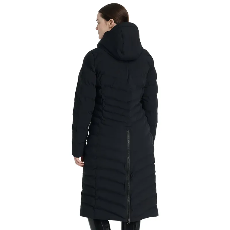 LeMieux Hayley Womens Water Resistant Longline Puffer Coat - Black-2