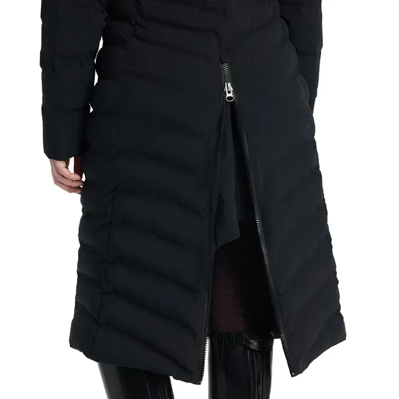 LeMieux Hayley Womens Water Resistant Longline Puffer Coat - Black-4