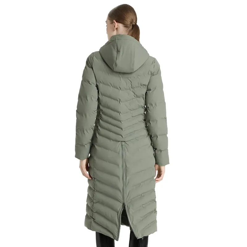 LeMieux Hayley Womens Water Resistant Longline Puffer Coat - Rosemary-2