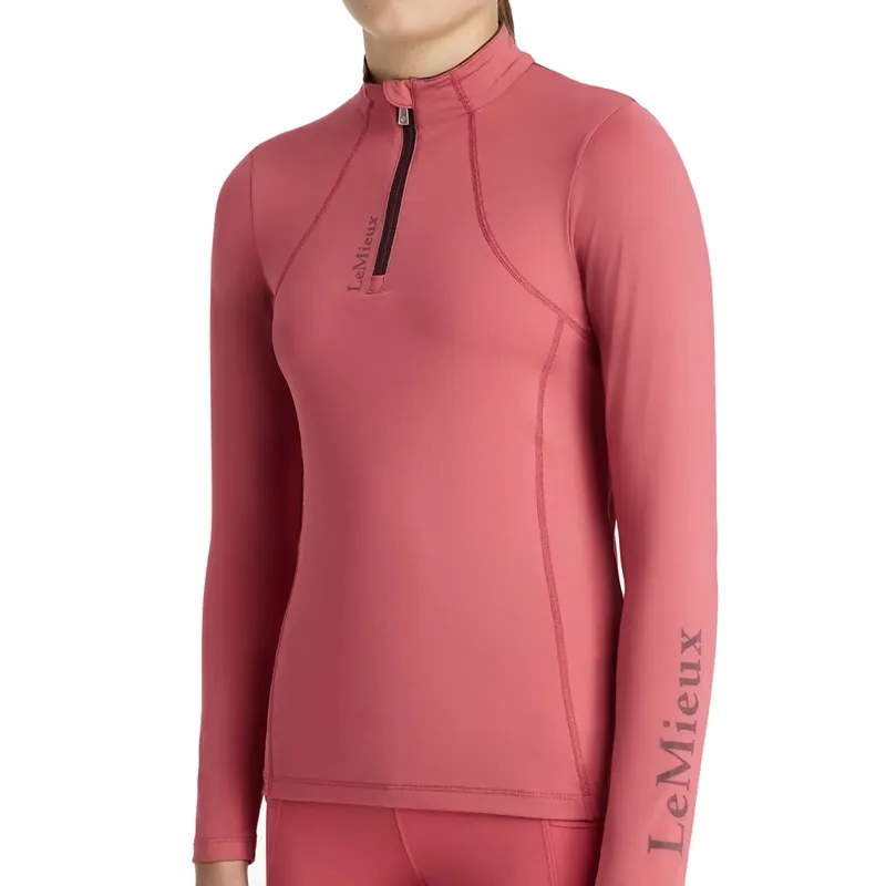 LeMieux Young Rider Classique Base Layer UV50 - Cranberry-2